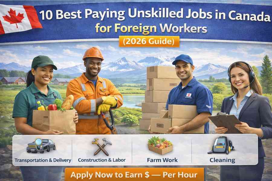 10 Best Paying Unskilled Jobs in Canada for Foreign Workers (2026 Guide)