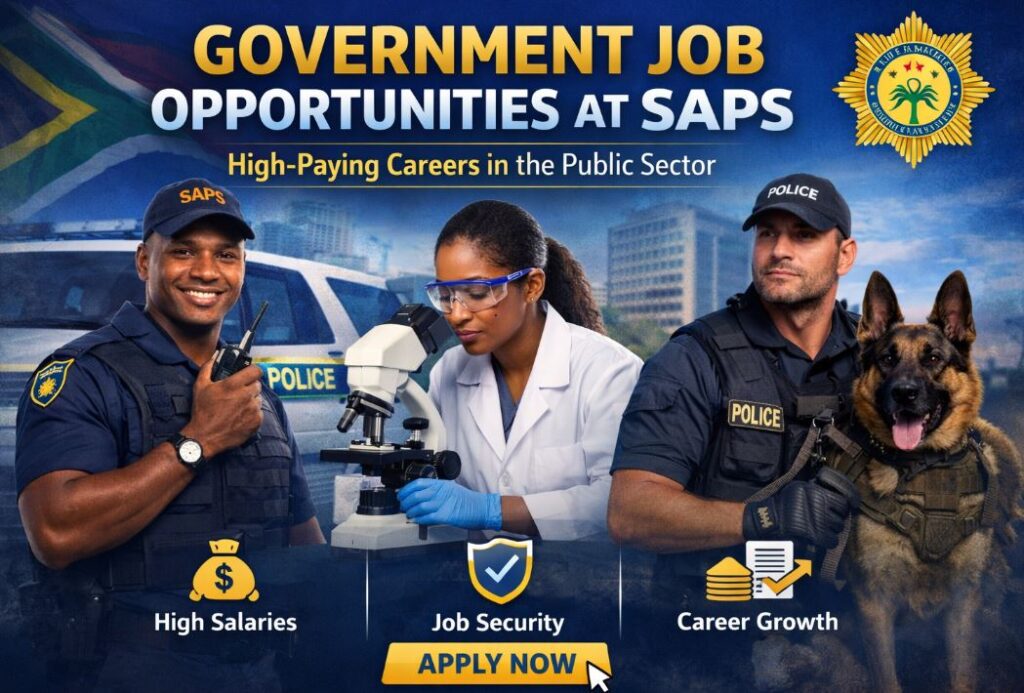 HIGH-PAYING GOVERNMENT JOB OPPORTUNITIES AT SAPS