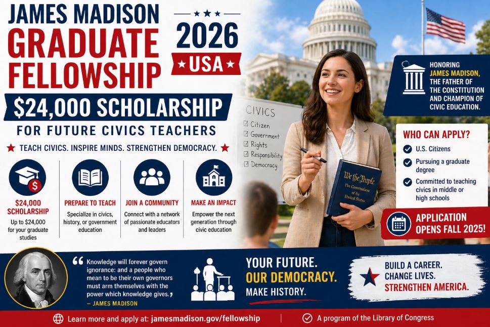 James Madison Graduate Fellowship 2026 USA